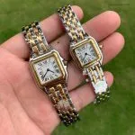 1:1 Super Clone Uhr Cartier Panthère de Cartier W2PN0006 Zweifarbig Gold & Stahl 22×30mm