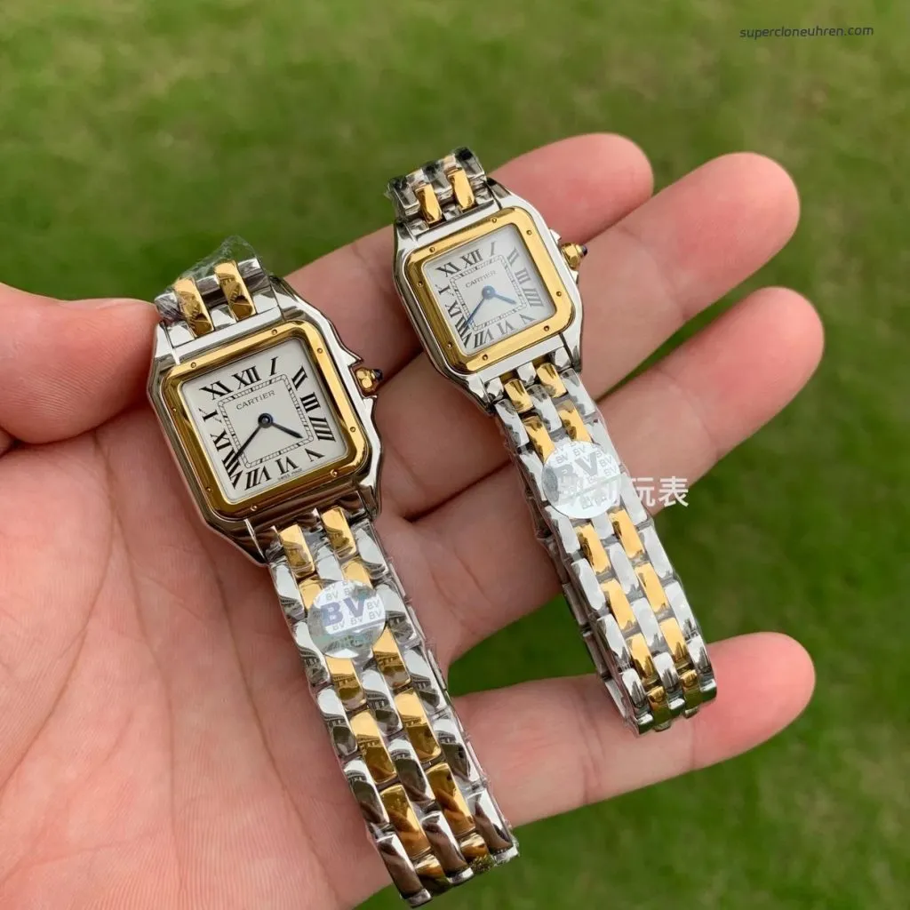 1:1 Super Clone Uhr Cartier Panthère de Cartier W2PN0006 Zweifarbig Gold & Stahl 22×30mm
