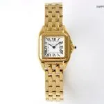 1:1 Super Clone Uhr Cartier Panthère WGPN0008 Gelbgold 22×30 mm