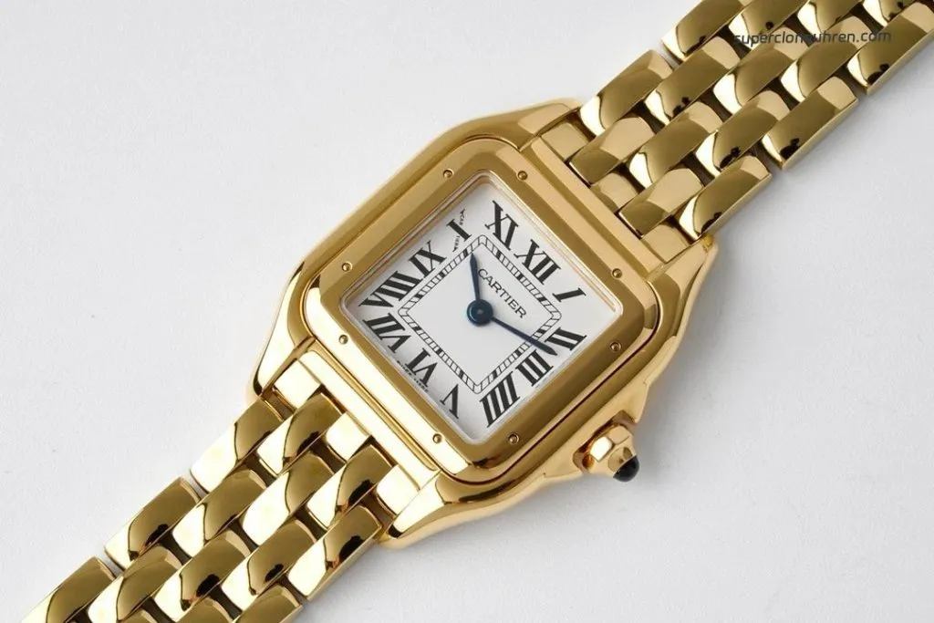 1:1 Super Clone Uhr Cartier Panthère WGPN0008 Gelbgold 22×30 mm