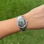 1:1 Super Clone Uhr Patek Philippe Twenty~4 7300/1200A-010 Grau Diamant-Lünette Damenuhr 36mm