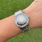 1:1 Super Clone Uhr Patek Philippe Twenty~4 7300/1200A-010 Grau Diamant-Lünette Damenuhr 36mm