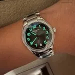 1:1 Super Clone Uhr Patek Philippe Twenty~4 7300/1200A-010 Grau Diamant-Lünette Damenuhr 36mm