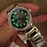 1:1 Super Clone Uhr Patek Philippe Twenty~4 7300/1200A-010 Grau Diamant-Lünette Damenuhr 36mm