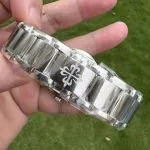 1:1 Super Clone Uhr Patek Philippe Twenty~4 7300/1200A-010 Grau Diamant-Lünette Damenuhr 36mm