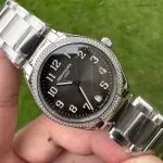 1:1 Super Clone Uhr Patek Philippe Twenty~4 7300/1200A-010 Grau Diamant-Lünette Damenuhr 36mm