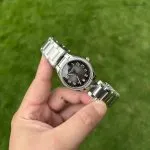1:1 Super Clone Uhr Patek Philippe Twenty~4 7300/1200A-010 Grau Diamant-Lünette Damenuhr 36mm