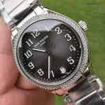 1:1 Super Clone Uhr Patek Philippe Twenty~4 7300/1200A-010 Grau Diamant-Lünette Damenuhr 36mm