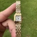 1:1 Super Clone Uhr Cartier Panthère Mini WGPN0036 Gelbgold 25×19 mm