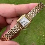 1:1 Super Clone Uhr Cartier Panthère Mini WGPN0036 Gelbgold 25×19 mm