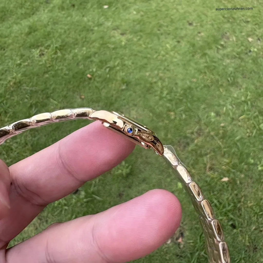 1:1 Super Clone Uhr Cartier Panthère Mini WGPN0036 Gelbgold 25×19 mm