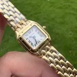 1:1 Super Clone Uhr Cartier Panthère Mini WGPN0036 Gelbgold 25×19 mm