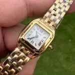 1:1 Super Clone Uhr Cartier Panthère Mini WGPN0036 Gelbgold 25×19 mm
