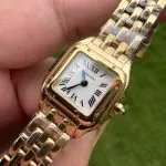 1:1 Super Clone Uhr Cartier Panthère Mini WGPN0036 Gelbgold 25×19 mm