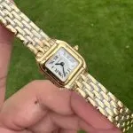 1:1 Super Clone Uhr Cartier Panthère Mini WGPN0036 Gelbgold 25×19 mm