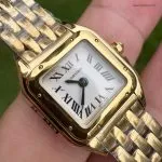 1:1 Super Clone Uhr Cartier Panthère Mini WGPN0036 Gelbgold 25×19 mm