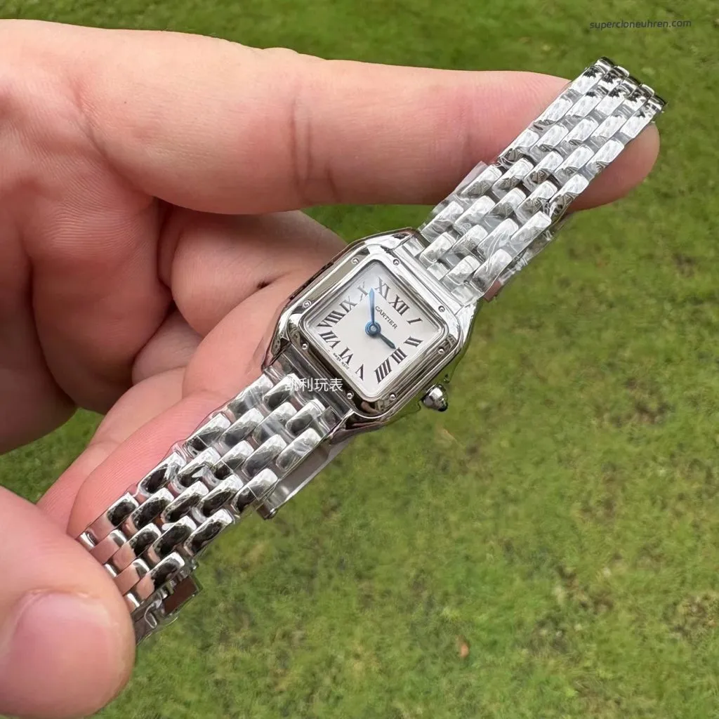 1:1 Super Clone Uhr Cartier Panthère de Cartier WSPN0012 Stahlarmband Mini 25×19 mm