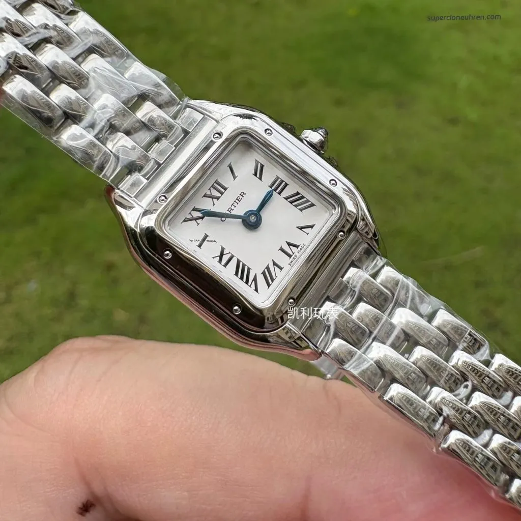 1:1 Super Clone Uhr Cartier Panthère de Cartier WSPN0012 Stahlarmband Mini 25×19 mm