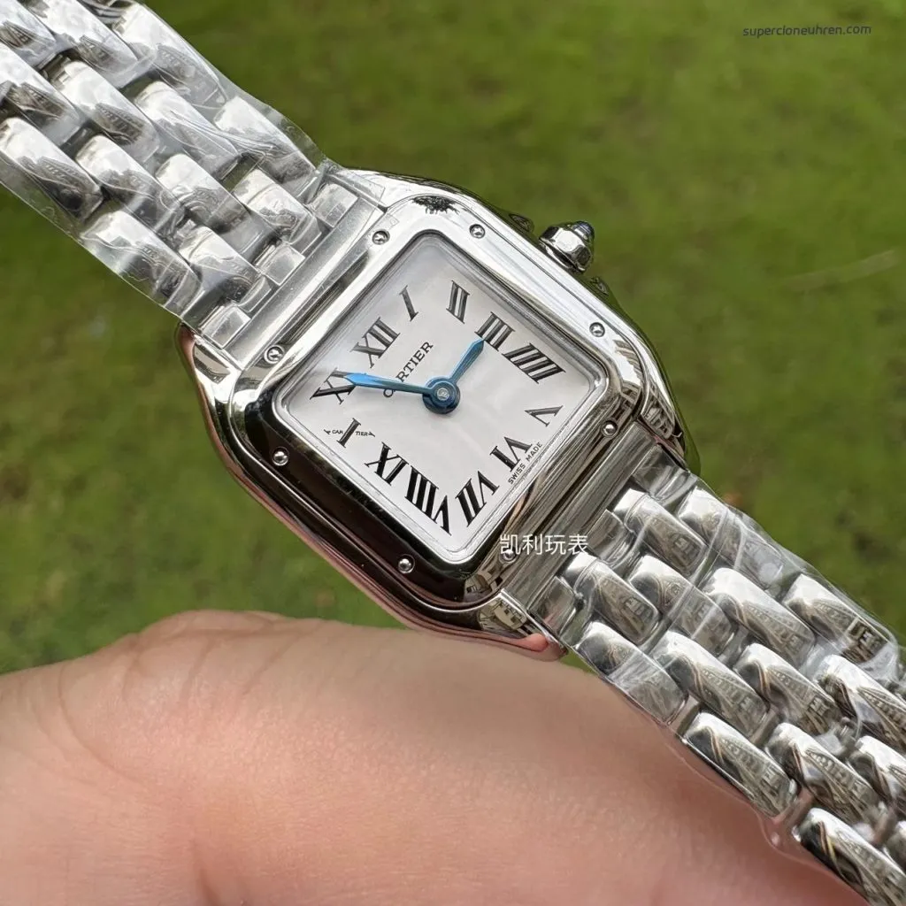 1:1 Super Clone Uhr Cartier Panthère de Cartier WSPN0012 Stahlarmband Mini 25×19 mm