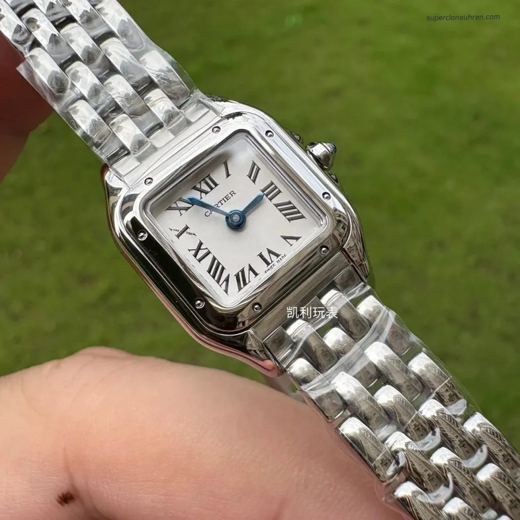 1:1 Super Clone Uhr Cartier Panthère de Cartier WSPN0012 Stahlarmband Mini 25×19 mm