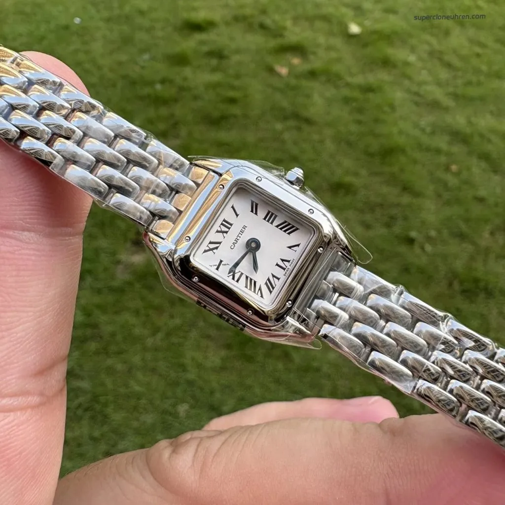 1:1 Super Clone Uhr Cartier Panthère de Cartier WSPN0012 Stahlarmband Mini 25×19 mm