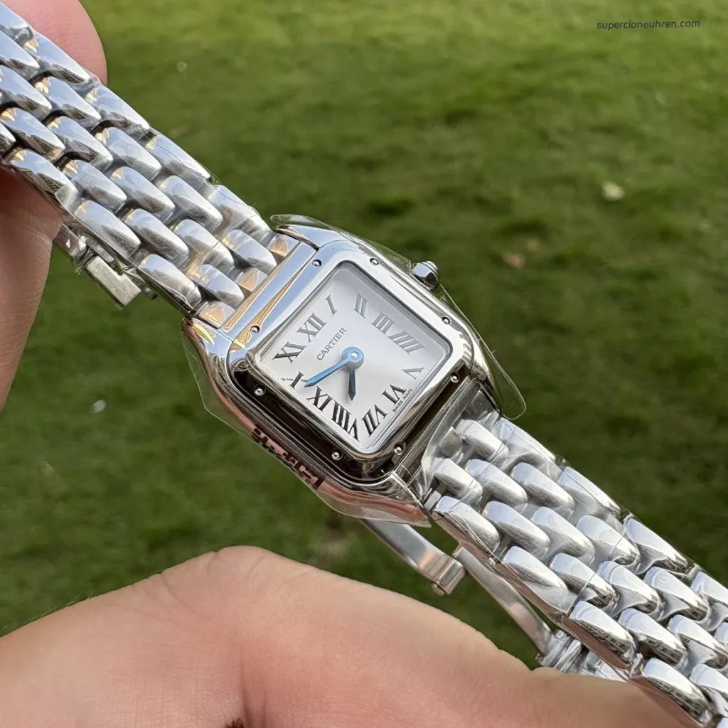 1:1 Super Clone Uhr Cartier Panthère de Cartier WSPN0012 Stahlarmband Mini 25×19 mm