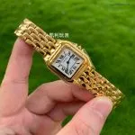 1:1 Super Clone Uhr Cartier Panthère WGPN0009 Vollgold Damenuhr 27×37 mm