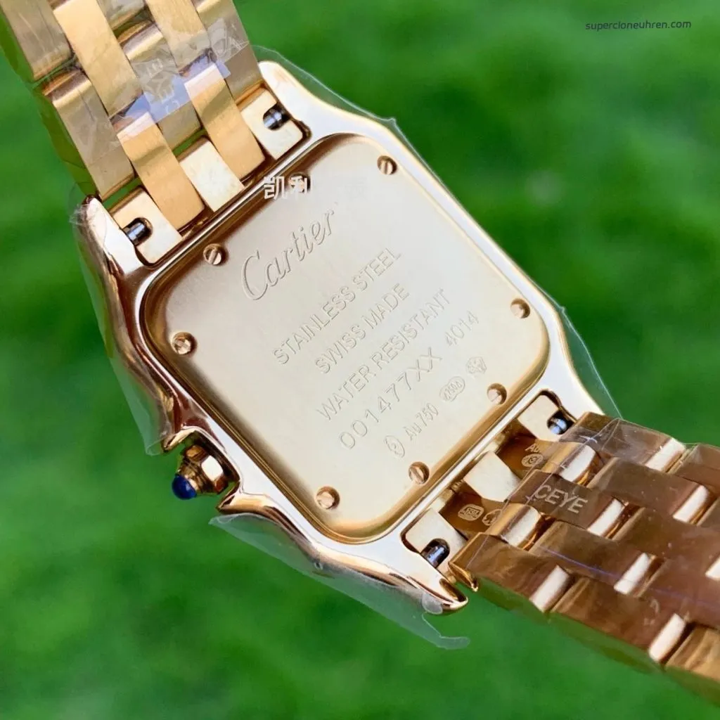 1:1 Super Clone Uhr Cartier Panthère WGPN0009 Vollgold Damenuhr 27×37 mm