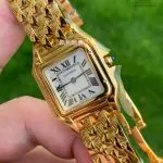 1:1 Super Clone Uhr Cartier Panthère WGPN0009 Vollgold Damenuhr 27×37 mm