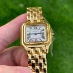 1:1 Super Clone Uhr Cartier Panthère WGPN0009 Vollgold Damenuhr 27×37 mm