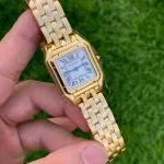1:1 Super Clone Uhr Cartier Panthère WGPN0009 Vollgold Damenuhr 27×37 mm
