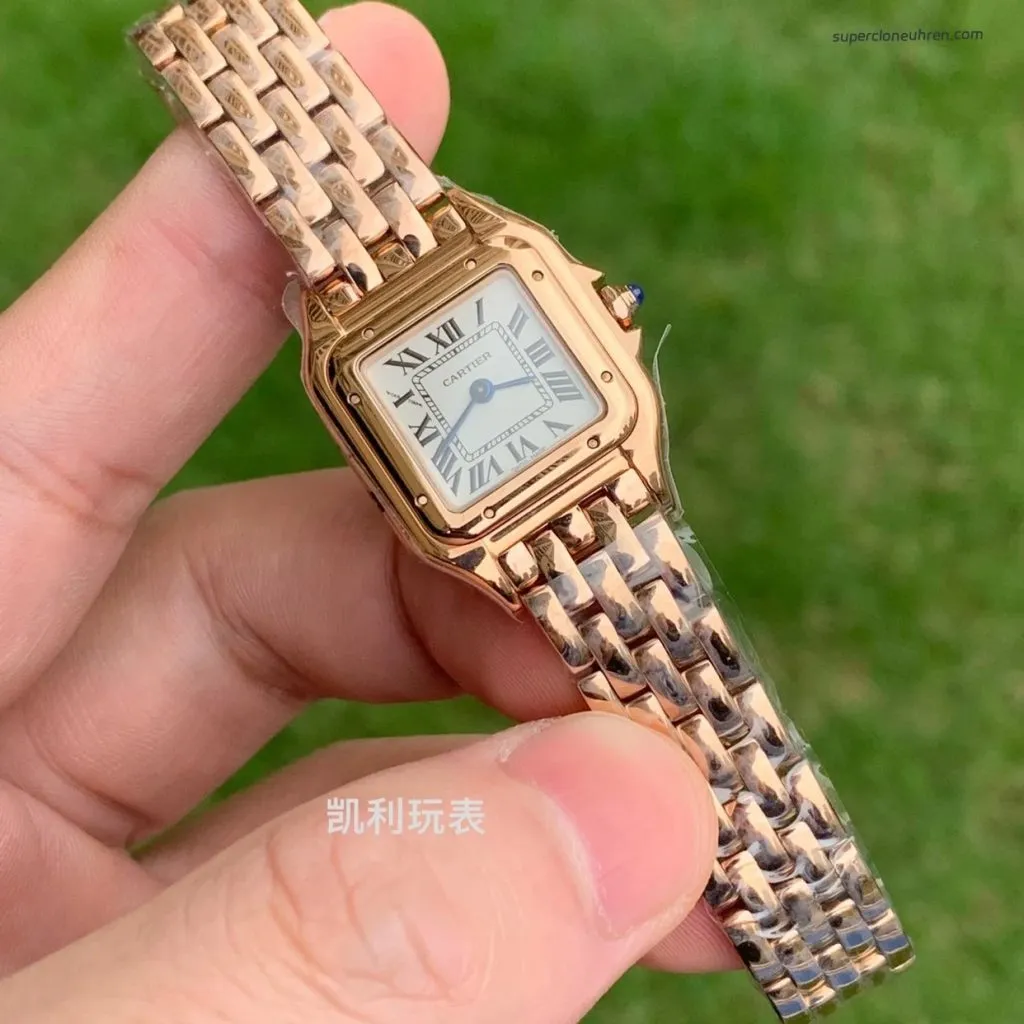 1:1 Super Clone Uhr Cartier Panthère WGPN0006 Roségold 22×30 mm