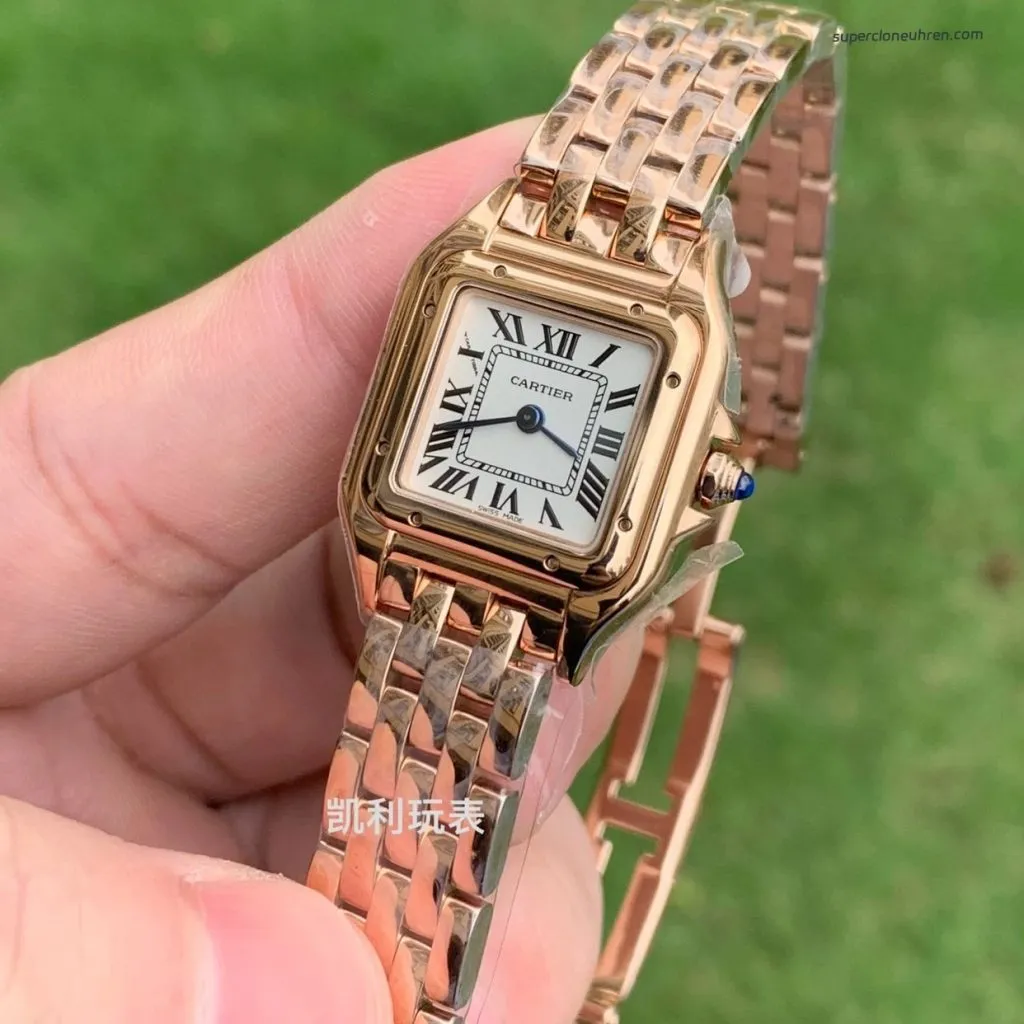 1:1 Super Clone Uhr Cartier Panthère WGPN0006 Roségold 22×30 mm