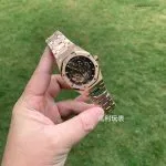 1:1 Super Clone Uhr Audemars Piguet Royal Oak 15407OR Rotgold Skelett-Zifferblatt 41mm