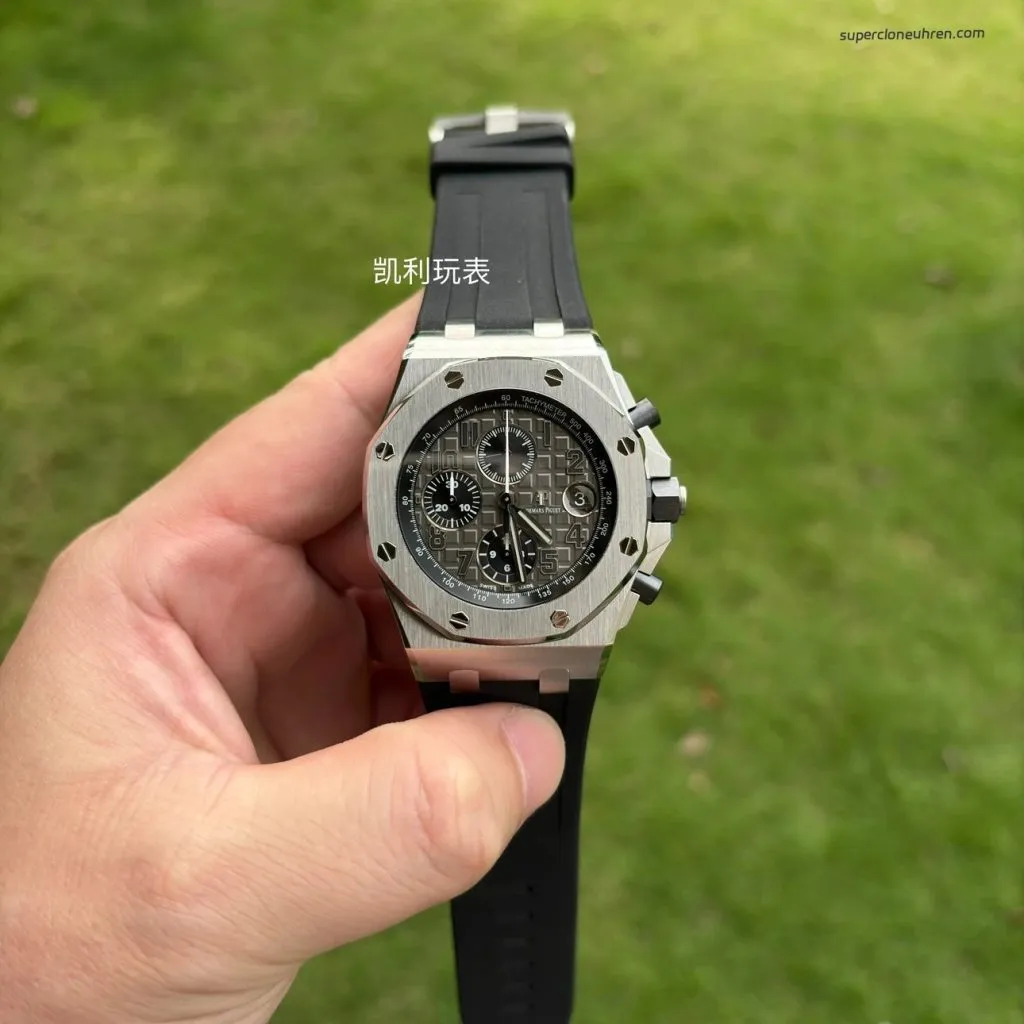 1:1 Super Clone Uhr Audemars Piguet Royal Oak Offshore 26470ST.OO.A104CR.01 Grau 42mm