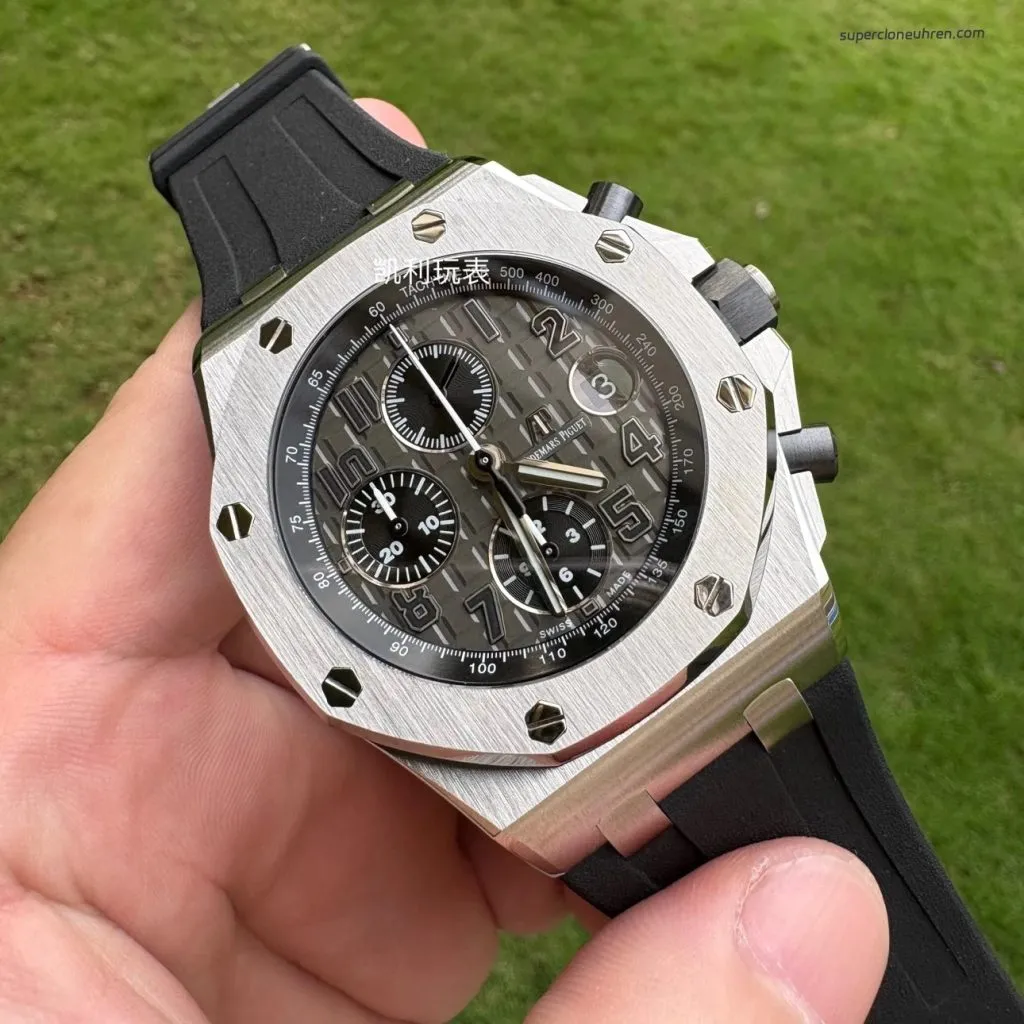 1:1 Super Clone Uhr Audemars Piguet Royal Oak Offshore 26470ST.OO.A104CR.01 Grau 42mm