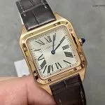 1:1 Super Clone Uhr Cartier Santos-Dumont WGSA0032 Roségold Herrenuhr 46,6×33,9mm