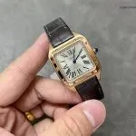 1:1 Super Clone Uhr Cartier Santos-Dumont WGSA0032 Roségold Herrenuhr 46,6×33,9mm