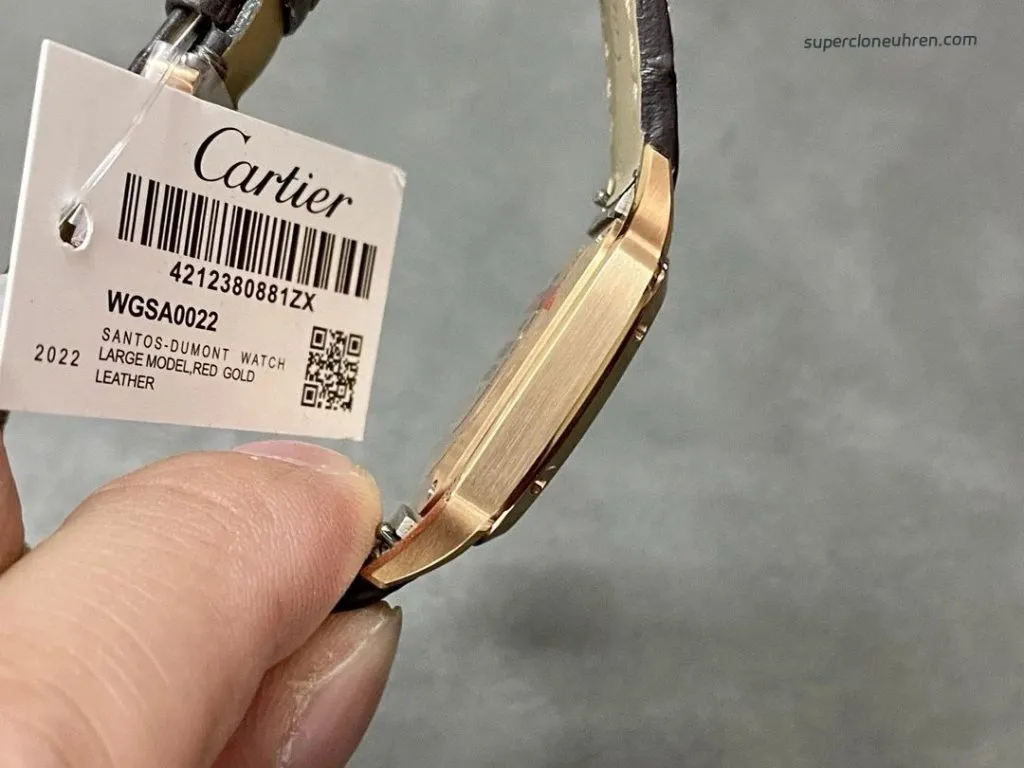 1:1 Super Clone Uhr Cartier Santos-Dumont WGSA0032 Roségold Herrenuhr 46,6×33,9mm