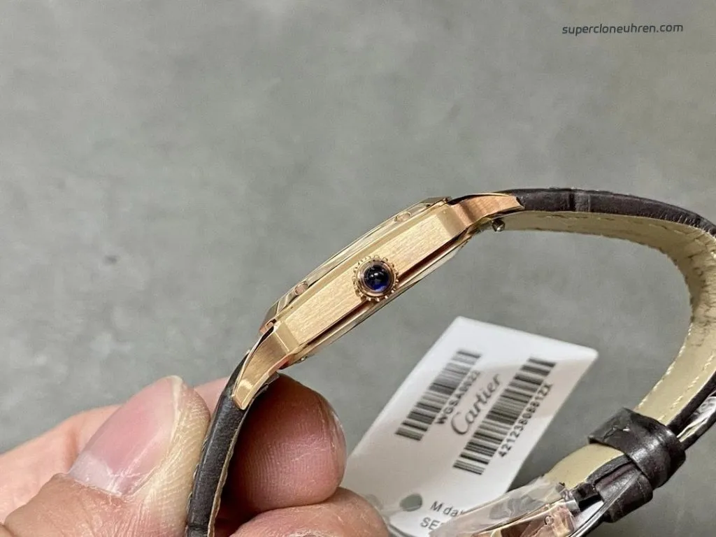 1:1 Super Clone Uhr Cartier Santos-Dumont WGSA0032 Roségold Herrenuhr 46,6×33,9mm