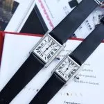 1:1 Super Clone Uhr Cartier Tank Must W4TA0017 Edelstahl mit Diamanten 33,7 × 25,5 mm