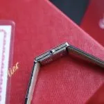 1:1 Super Clone Uhr Cartier Tank Must W4TA0017 Edelstahl mit Diamanten 33,7 × 25,5 mm