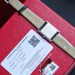 1:1 Super Clone Uhr Cartier Tank Must W4TA0017 Edelstahl mit Diamanten 33,7 × 25,5 mm