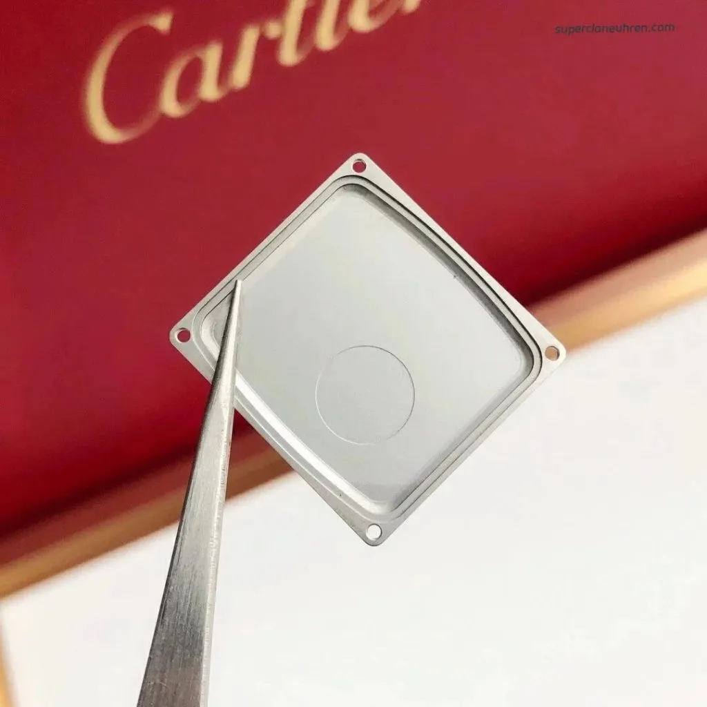 1:1 Super Clone Uhr Cartier Tank Must W4TA0017 Edelstahl mit Diamanten 33,7 × 25,5 mm