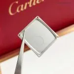 1:1 Super Clone Uhr Cartier Tank Must W4TA0017 Edelstahl mit Diamanten 33,7 × 25,5 mm