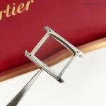 1:1 Super Clone Uhr Cartier Tank Must W4TA0017 Edelstahl mit Diamanten 33,7 × 25,5 mm