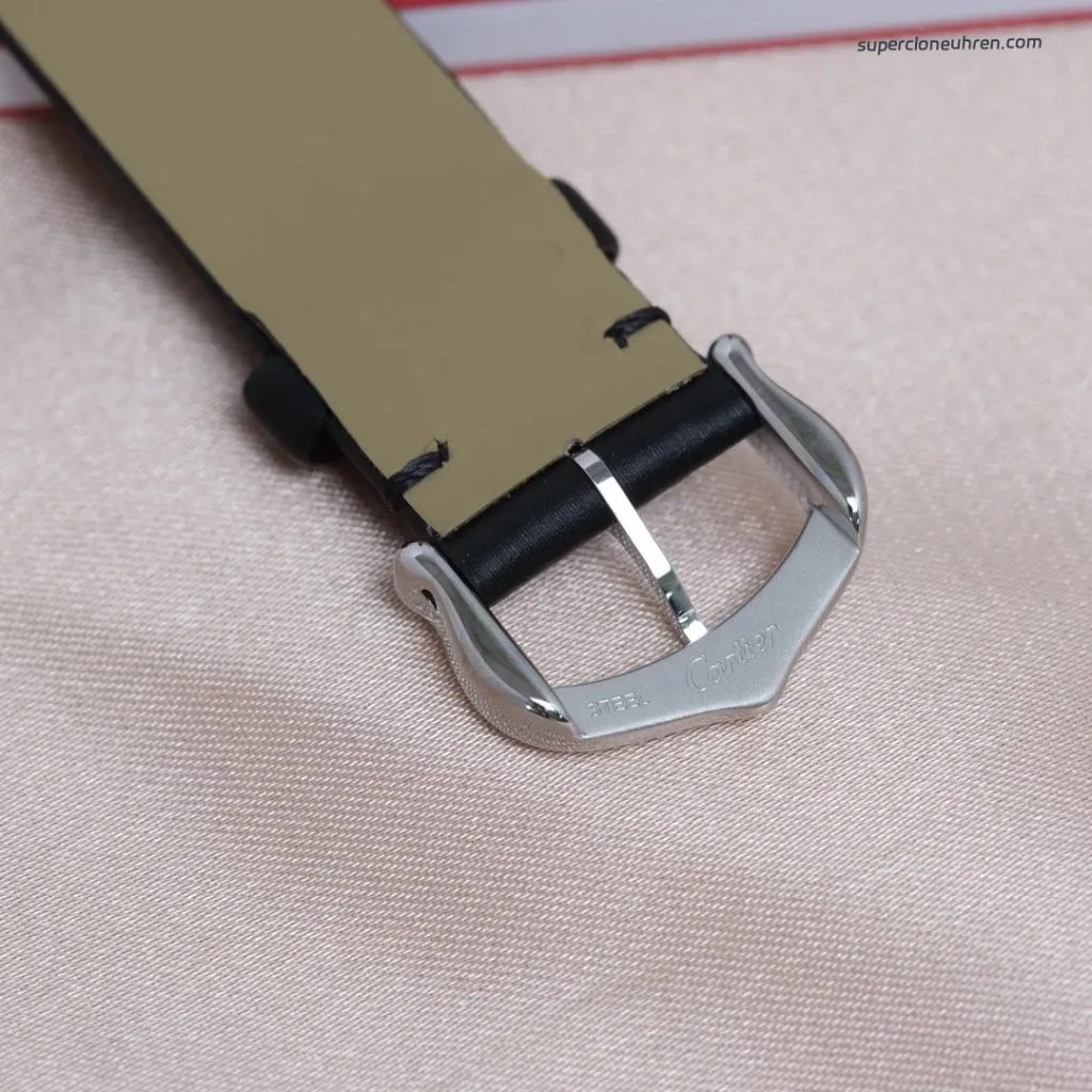 1:1 Super Clone Uhr Cartier Tank Must W4TA0017 Edelstahl mit Diamanten 33,7 × 25,5 mm