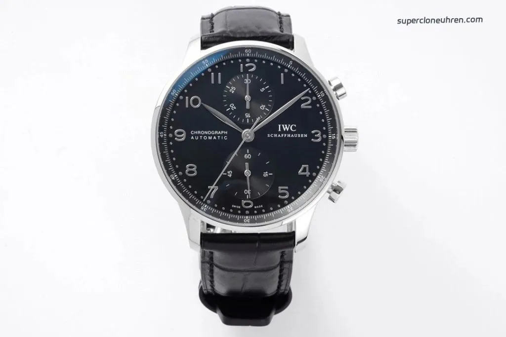 1:1 Super Clone Uhr IWC Portugieser IW371447 Schwarzes Zifferblatt Automatik Chronograph 41mm