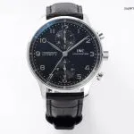 1:1 Super Clone Uhr IWC Portugieser IW371447 Schwarzes Zifferblatt Automatik Chronograph 41mm