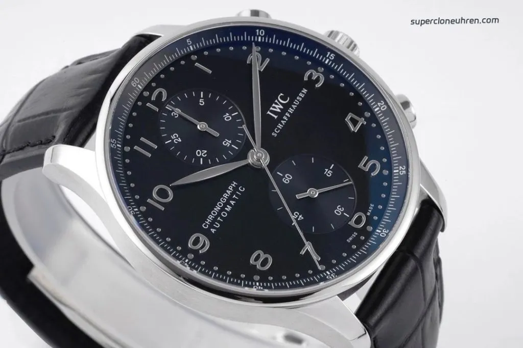 1:1 Super Clone Uhr IWC Portugieser IW371447 Schwarzes Zifferblatt Automatik Chronograph 41mm